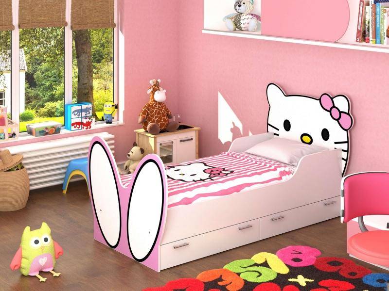 кровать hello kitty! с бязевым матрацем в Кирове