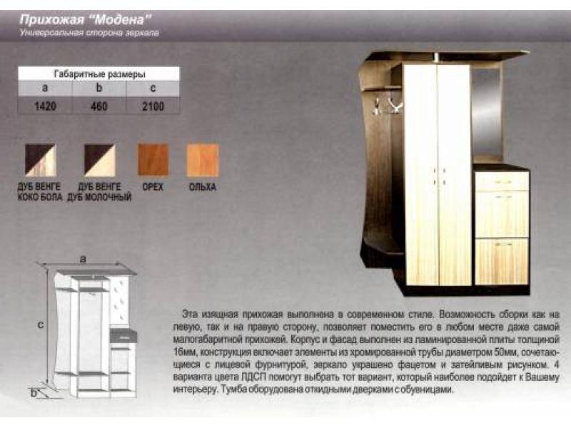 прихожая прямая модена в Кирове