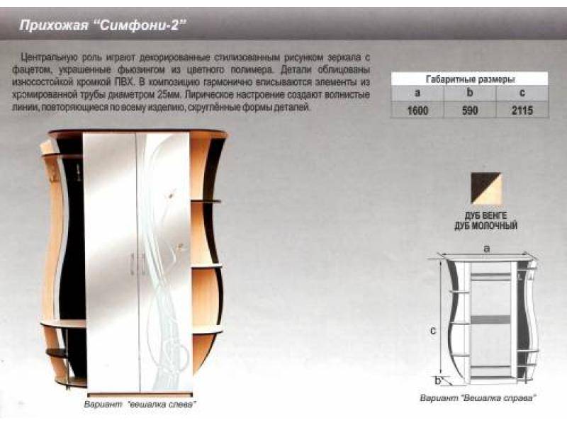 прихожая прямая симфони 2 в Кирове