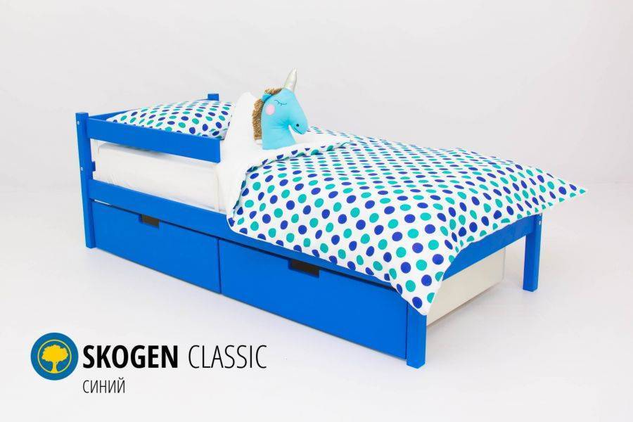 детская кровать skogen classic синий в Кирове