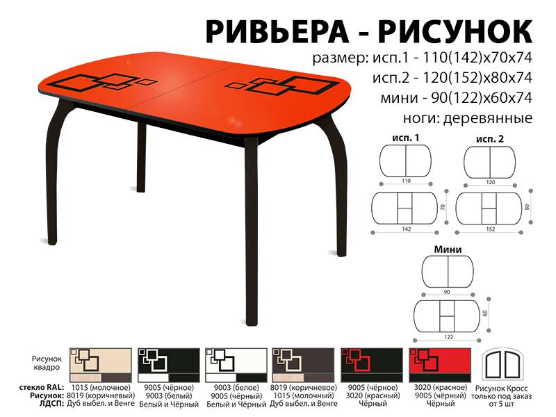 стол обеденный ривьера рисунок в Кирове