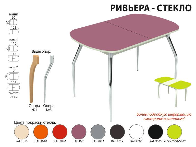 стол обеденный ривьера стекло в Кирове