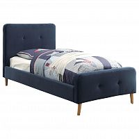 кровать button tufted flannelette navy 140х200 в Кирове