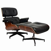 кресло eames style lounge chairчерное с коричневым в Кирове