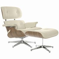 кресло eames style lounge chair & ottoman кремовое в Кирове