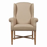 кресло мягкое с ушами french wing chair бежевое в Кирове