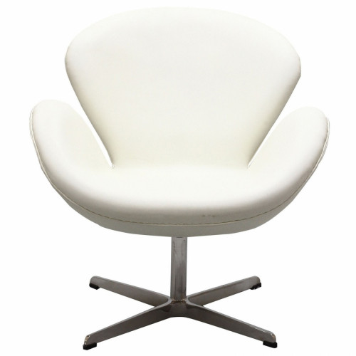 кресло swan chair экокожа белое в Кирове