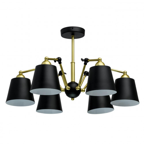 потолочная люстра mw-light таун 5 691011506 черная в Кирове