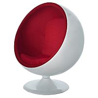 кресло-шар eero ball chair бело-красное в Кирове