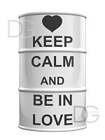 декоративная бочка keep calm and be in love l в Кирове