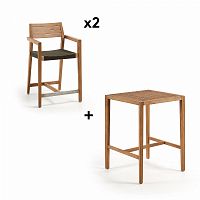 комплект мебели: стол и 2 стула pack 611 cybille от la forma (ex julia grup) в Кирове