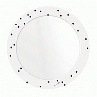 зеркало с рисунком белое круглое черные точки pois в Кирове