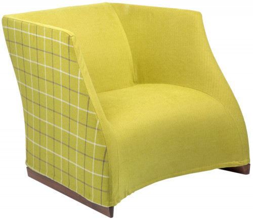 кресло vivienne armchair yellow checkerboard в Кирове