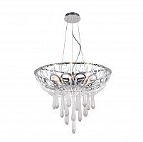 подвесная люстра crystal lux dorotea sp5 d450 chrome прозрачная в Кирове