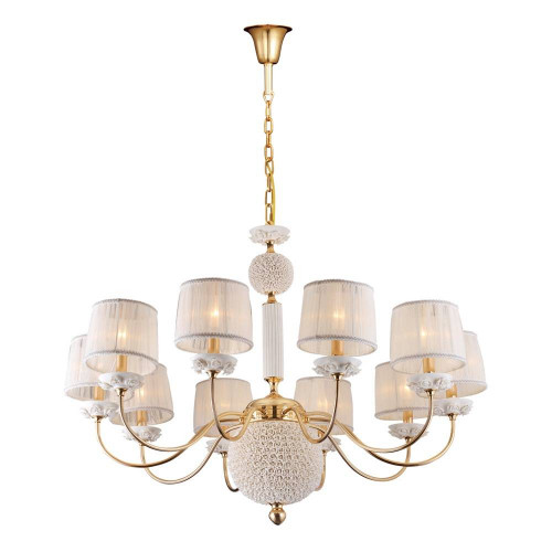 подвесная люстра crystal lux adagio sp10 белая в Кирове