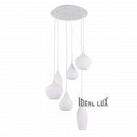 подвесная люстра ideal lux soft sp6 bianco в Кирове