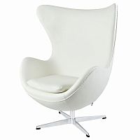 кресло egg chair by arne jacobsen белое в Кирове