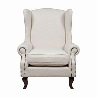 кресло collins wingback chair кремовая ткань в Кирове