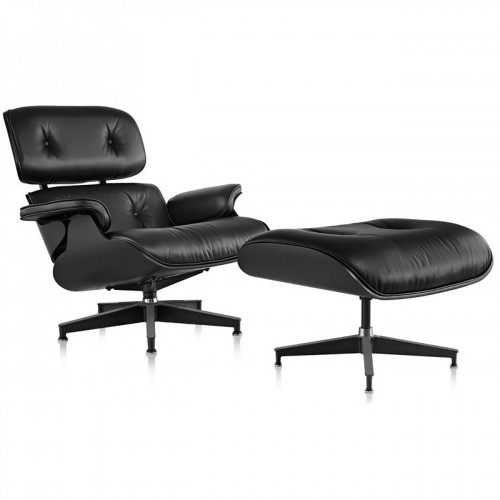 кресло eames style lounge chair черное в Кирове