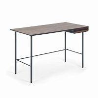 стол mahon desk ореховый шпон, mdf матовый графит в Кирове