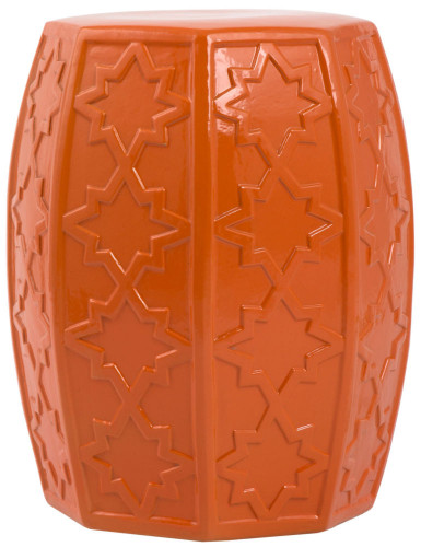 керамический столик-табурет garden stool оранжевый в Кирове