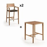 комплект мебели: стол и 2 стула pack 612 cybille от la forma (ex julia grup) в Кирове