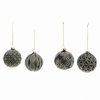 набор елочных игрушек шары черные, 4 штуки в Кирове