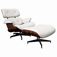 кресло lounge chair & ottoman белое в Кирове