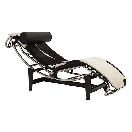шезлонг chaise longue lc4 черно-белый в Кирове
