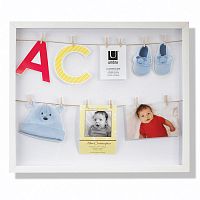 панно с зажимами для 12 фотографий clothesline белое в Кирове