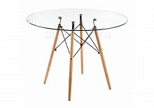 стол стеклянный nixon (eames style) натуральное дерево в Кирове