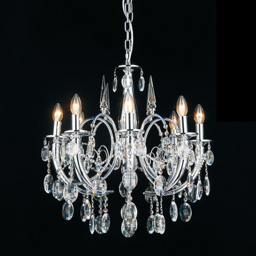 люстра md103908-8a от illuminati прозрачная/ хром в Кирове