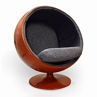 кресло ball chair оранжево-черное в Кирове