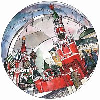 тарелка сувенирная спасская башня в Кирове