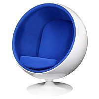 кресло eero ball chair синее с белым в Кирове