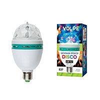 светодиодный светильник-проектор (09839) volpe disko uli-q301 03w/rgb/e27 white в Кирове