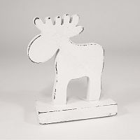 украшение новогоднее на подставке олень белый white reindeer, 15х11х5 см в Кирове