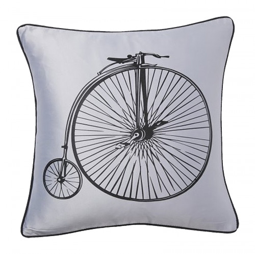 подушка с ретро-велосипедом retro bicycle grey в Кирове