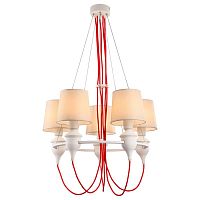 подвесная люстра arte lamp sergio a3325lm-5wh белая в Кирове