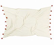 плед с помпонами терракотовый в Кирове