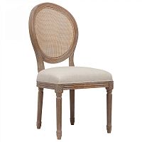 стул vintage french round cane back кремовый лён в Кирове