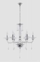 подвесная люстра crystal lux monica sp6 chrome/transparent в Кирове