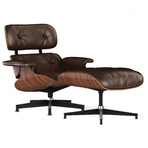 кресло lounge chair & ottoman коричневое в Кирове