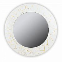 зеркало белое круглое диаметр 90 см с золотым декором fashion white gold в Кирове