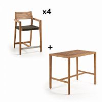 комплект мебели: стол и 4 стула pack 613 cybille от la forma (ex julia grup) в Кирове