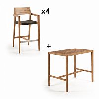 комплект мебели: стол и 4 стула pack 614 cybille от la forma (ex julia grup) в Кирове