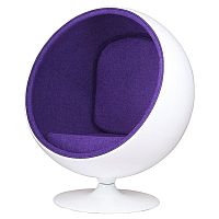 кресло eero ball chair бело-фиолетовое в Кирове