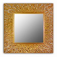 зеркало золотое квадратное 74х74 см с декором коралл coral в Кирове