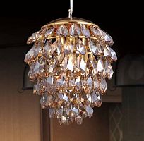 подвесной светильник crystal lux charme sp3+3 led gold/amber в Кирове