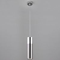 подвесной светильник eurosvet double topper 50135/1 led хром/черный жемчуг в Кирове